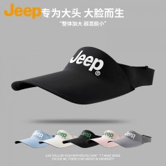 吉普夏季透气防晒遮阳帽子男女同款休闲外出便携空顶运动帽P940NAD335