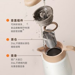 苏泊尔（SUPOR）真空闷泡保温壶316L不锈钢家用热水壶保温水瓶开水瓶KCV10DP50 6950885533473