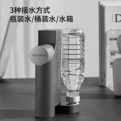 GLASSLOCK便携式折叠烧水壶 迷你台式即热式饮水机 旅行出差居家恒温烧热水壶 矿泉水加热器 1L GE-WA01WH-1  6976852521908