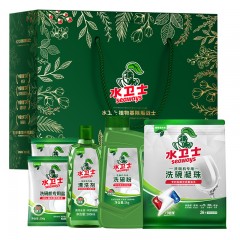水卫士 洗碗机清洁5件套装AS08 6973688409264  新疆西藏另加运费（洗碗凝珠，洗碗粉，漂洗剂，洗碗盐）