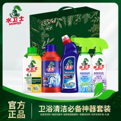 水卫士 卫浴套装LP002 6973688407024 新疆西藏另加运费 （浴室清洁剂，洁厕净，管道疏通剂，除霉剂，洗衣机养护液）