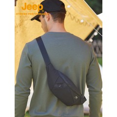 Jeep吉普男便携腰包斜挎包 J123078294 蓝色/黑色 41*14*9cm 6957642660939