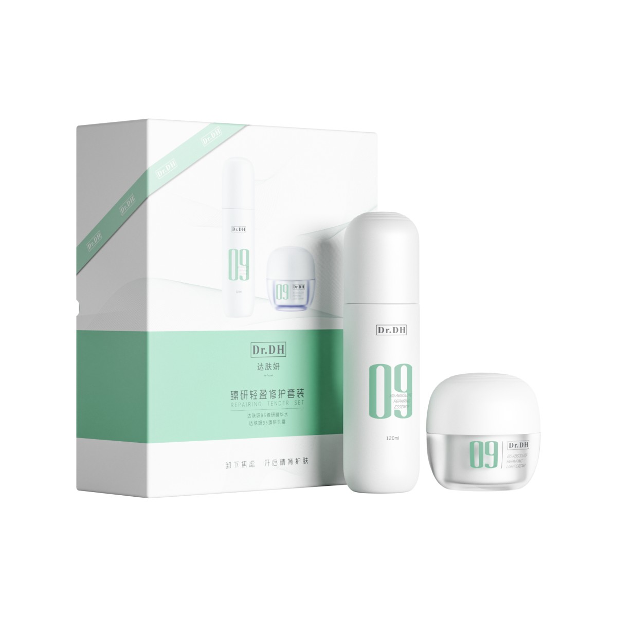 达肤妍臻研轻盈修护套装（120ml精华水+50g乳霜）/6975853660418
