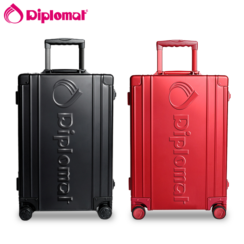 J-Diplomat外交官镁铝合金珍品拉杆箱20英寸黑色版红色版QDD-0101 红色