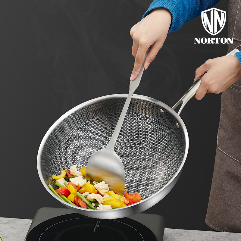 J-NORTON诺顿蜂窝不粘炒锅+汤锅+铲子3件套厨具套装安德斯多用套装B 4HADS003B 