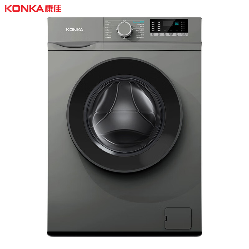 j- 康佳 10kg洗衣机滚筒洗衣机一级能效智能变频家用洗衣机曼哈顿灰XQG100-BB001  送货上楼