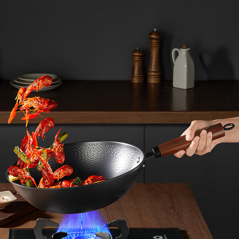 J-【热评1000+】 炊大皇锤纹老铁锅三件套TZ03CW  锅具套装不粘锅炒锅汤锅煎锅 平底炒菜锅 精美彩盒装 送父母送亲朋好友 节日好礼 