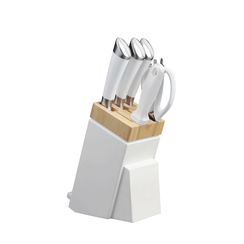 盘师傅星光刀具六件套【切片刀&middot;砍骨刀&middot;厨师刀&middot;鸡骨刀&middot;磨刀棒&middot;底座】PSF-580 