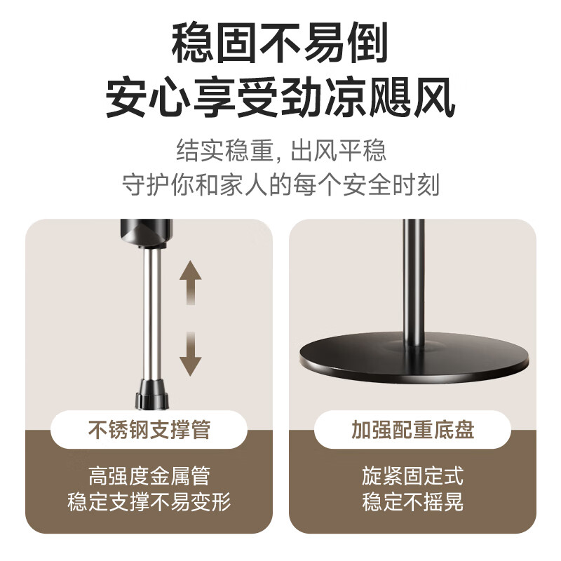J-乐视三档16寸经典落地电风扇FS40-22A黑色办公室落地扇家用立式电扇大风力循环扇 FS40-22A