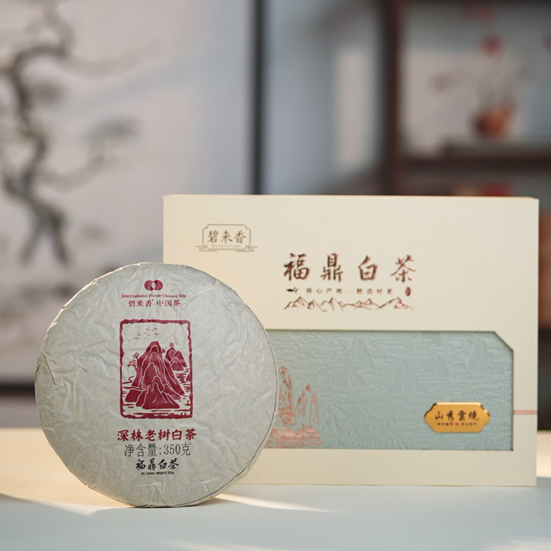 J-碧来香福鼎白茶寿眉茶饼 精美礼盒装350g 中秋送礼佳选 感恩年货节礼品礼物见家长送老师送长辈 茶叶礼盒 