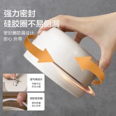 京东京造 饭盒 上班族304不锈钢便当餐盒小学生可微波炉3个 配勺子+保温袋 PJ050-JZ  偏远另加运费