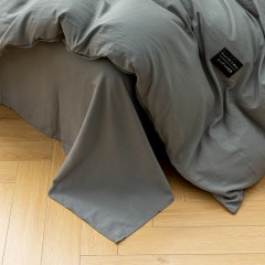 啄木鸟(PLOVER)四件套-水洗棉麻床笠四件套-灰ZMN-MM003（适用1.8米、1.5米床）6975502033273