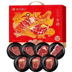 鲜禾鲜星悦牧坊怡悦牛排礼盒1260g