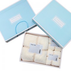 卜任舒珊瑚绒母子套巾礼盒装三件套LK-8011颜色随机 6957263146270