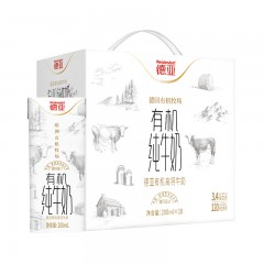 德亚低脂高钙有机纯牛奶200ml*10盒礼盒DY3200802