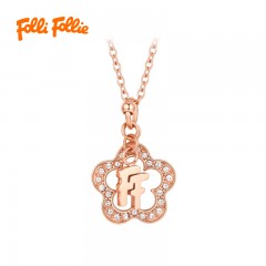 FolliFollie 镂空桃花时尚项链 (3N2T043RC)  5205340407709  偏远加运费