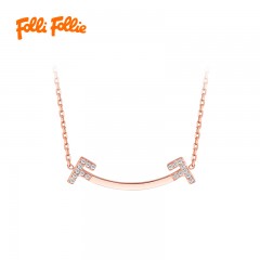 FolliFollie  轻奢时尚微笑项链  (3N20T023RC)  5205340700527 偏远加运费