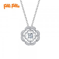 FolliFollie 轻奢时尚潮流璀璨四叶花项链 (3N20D005C)  5205340258189  偏远加运费  5205340258189