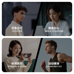 兰士顿 时尚开放耳夹式蓝牙耳机 TS28 黑色/米黄 偏远另加运费