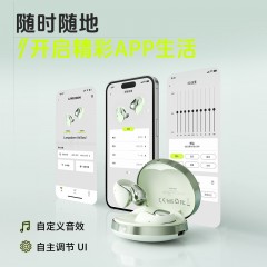 兰士顿  时尚耳夹式运动耳机 AirSoul  TS02 米色/绿色 偏远另加运费