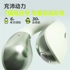 兰士顿  时尚耳夹式运动耳机 AirSoul  TS02 米色/绿色 偏远另加运费