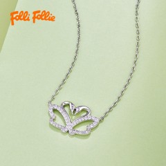 FolliFollie 轻奢时尚潮流双天鹅项链 (3N20T001C) 2300000032659