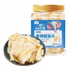 万达烤鱼片鳕鱼片500g*1罐