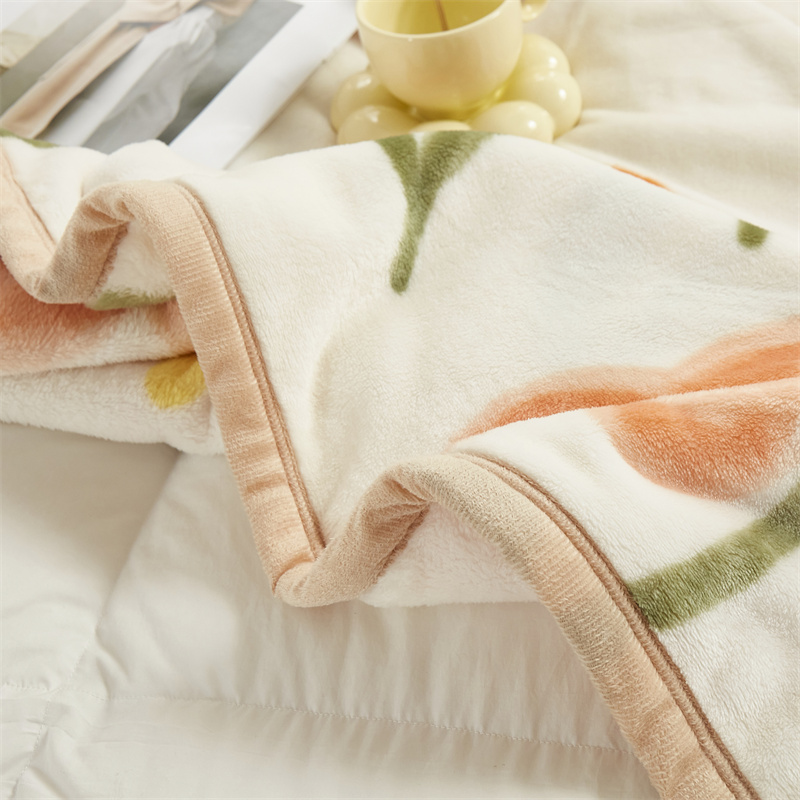 J-【JD热评100+】优艺尚 舒柔云貂绒毯-150*200 加厚保暖 柔软透气 绒感细腻 精美包边 四季皆用-2.2斤  U22-T008（100%聚酯纤维）春风里 春风里