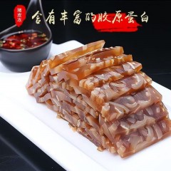煜味原  猪肉皮冻 猪背皮制作  纯天然的这个胶原蛋白 不含添加剂 水晶皮冻/老汤皮冻 500g*4盒 4斤装 包装随机发 偏远需另加运费