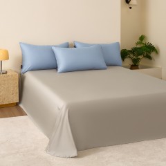 保罗大卫PAUI DAVID60s贡缎长绒棉抗菌四件套（蓝）被套：200*230cm       床单：245*245cm75734071005