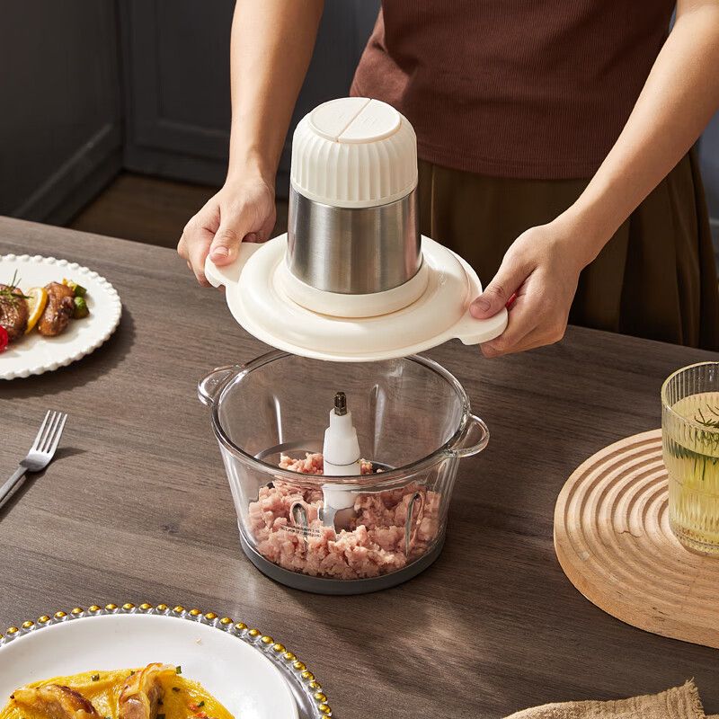 J-海牌/HAIPAI 绞肉机家用电动多功能料理机打馅切碎肉菜机搅肉机绞馅机辅食机搅拌机 HP-JR01