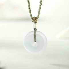 周六福平安圆满翡翠吊坠ZLFY042485