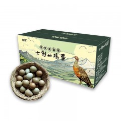 可生食富硒七彩山鸡蛋10枚简装