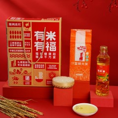 陇间柒月有米有福A2·米油礼盒1kg+418ml  6975316445842