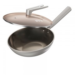 铭仕朗(MINSLAN) 含钛不粘锅平底锅电磁炉明火灶电陶炉炒锅. MSL-3224-R 6977411130449