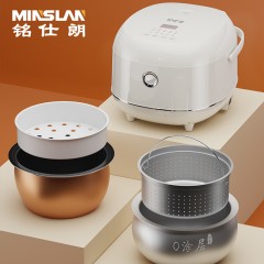 铭仕朗(MINSLAN) 电饭煲家用小型迷你版 不粘锅智能电饭锅宿舍电饭锅. MSL-F30E1 乳白色 6977411130265
