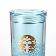 星巴克微蓝韵律款双层咖啡杯11168504  6970534201683 偏远另加运费