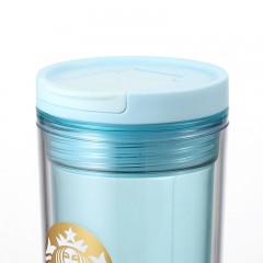 星巴克微蓝韵律款双层咖啡杯11168504  6970534201683 偏远另加运费