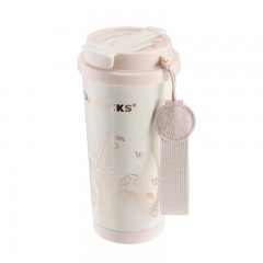 星巴克米白色铃兰款双饮口咖啡杯11179922  6970534205360 偏远另加运费