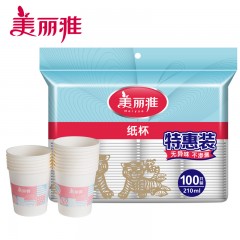 美丽雅实惠纸杯HC060494规格：210ml*100只 6923074060494