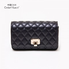 Cmierf Kuect（中国CKIR） 单肩斜跨菱格链条包 CKIR-B8490 黑色  偏远不发货