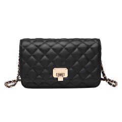 Cmierf Kuect（中国CKIR） 单肩斜跨菱格链条包 CKIR-B8490 黑色  偏远不发货