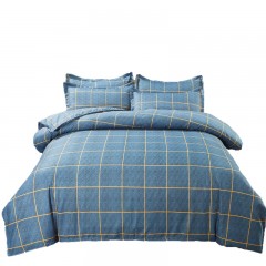 Cmierf Kuect （中国CKIR）简约芦荟棉富士山下亲肤磨毛四件套（被罩200*230cm）CKIR-JF1107  蓝色  （新疆，西藏，宁夏，青海，内蒙古，甘肃，黑龙江，吉林，辽宁不发货）