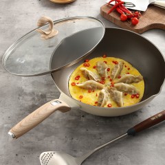 张小泉鱼跃龙门不粘炒锅 32cm C32590100  6957389143382  偏远另加运费