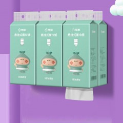 柚家 悬挂式面巾纸 6提/箱 绿色 533773