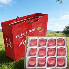 甘肃静宁苹果（果径85mm+）礼盒12枚装净重7斤（京东顺丰））