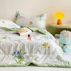 PLOVER啄木鸟(PLOVER)夏凉被-泡泡纱鲜豆被（200*230CM） 青青草原  ZMN-XB016 6975502033105