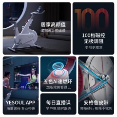 野小兽自发电动感单车家用智能调阻室内自行车静音减肥瘦身锻炼健身器材 【智联游戏M1P】|速燃环|7.5KG飞轮组 6971300261948