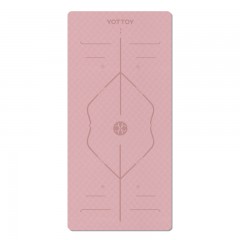 YOTTOY 升级体位线瑜伽垫 80*185*0.7cm 粉色/紫色 6976852539736