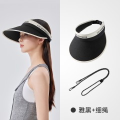 VVC东方小香·花漾空顶防晒帽 VGM5S777雅黑/细带 6977679645938